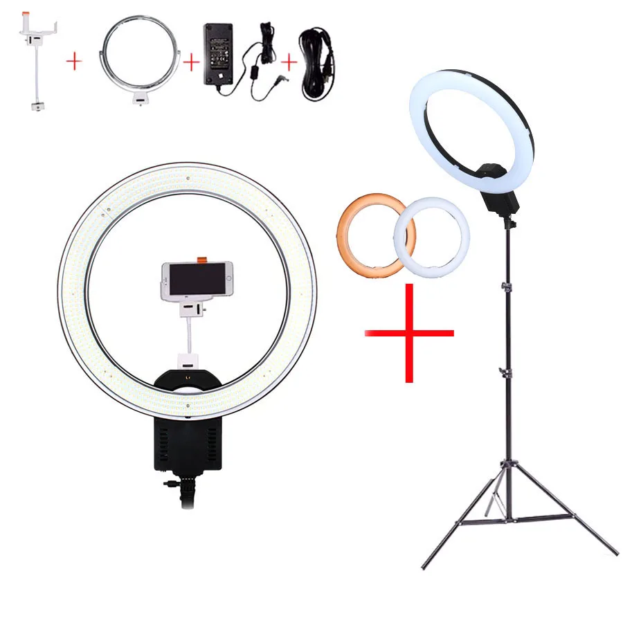 Fotopal NanGuang CN-R640 R640 светодиодная подсветка для фото-и видеосъемки светодиодный LED непрерывный кольцевой светильник для макросъемки 640 K светильник подставка + зеркало