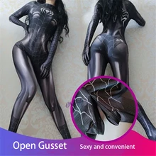 Sexy Black Cat Superhero Cosplay Costume For Women Halloween Costume Christmas Tight 3D Printing Jumpuit Bodysuit