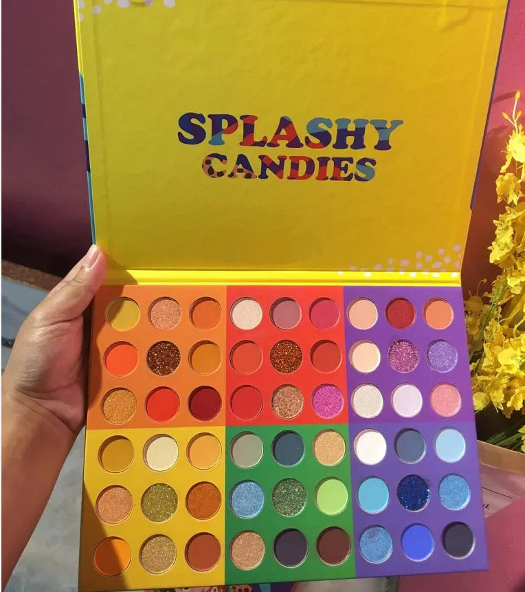 Яркие тени для век макияж 54 Цвета матовые и мерцающие Пудра Палитра Косметика 6