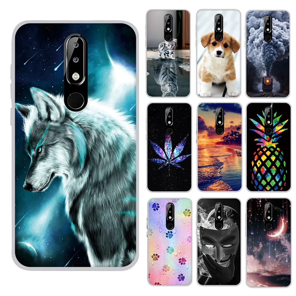 Мягкий силиконовый бампер из ТПУ для Nokia 5 1 Plus чехол с 3D рисунком кошки X5 телефона 86 дюйма|Бамперы| |