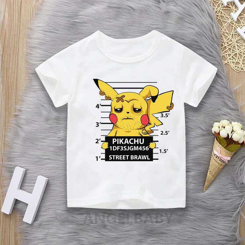 Футболка для мальчиков с героями мультфильмов Pokemon Go и Детские топы Одежда