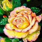 Полная круглая искусственная Роза Пион полная квадратная алмазная живопись цветок Роза Пион 5DDIY Алмазная вышивка крестиком