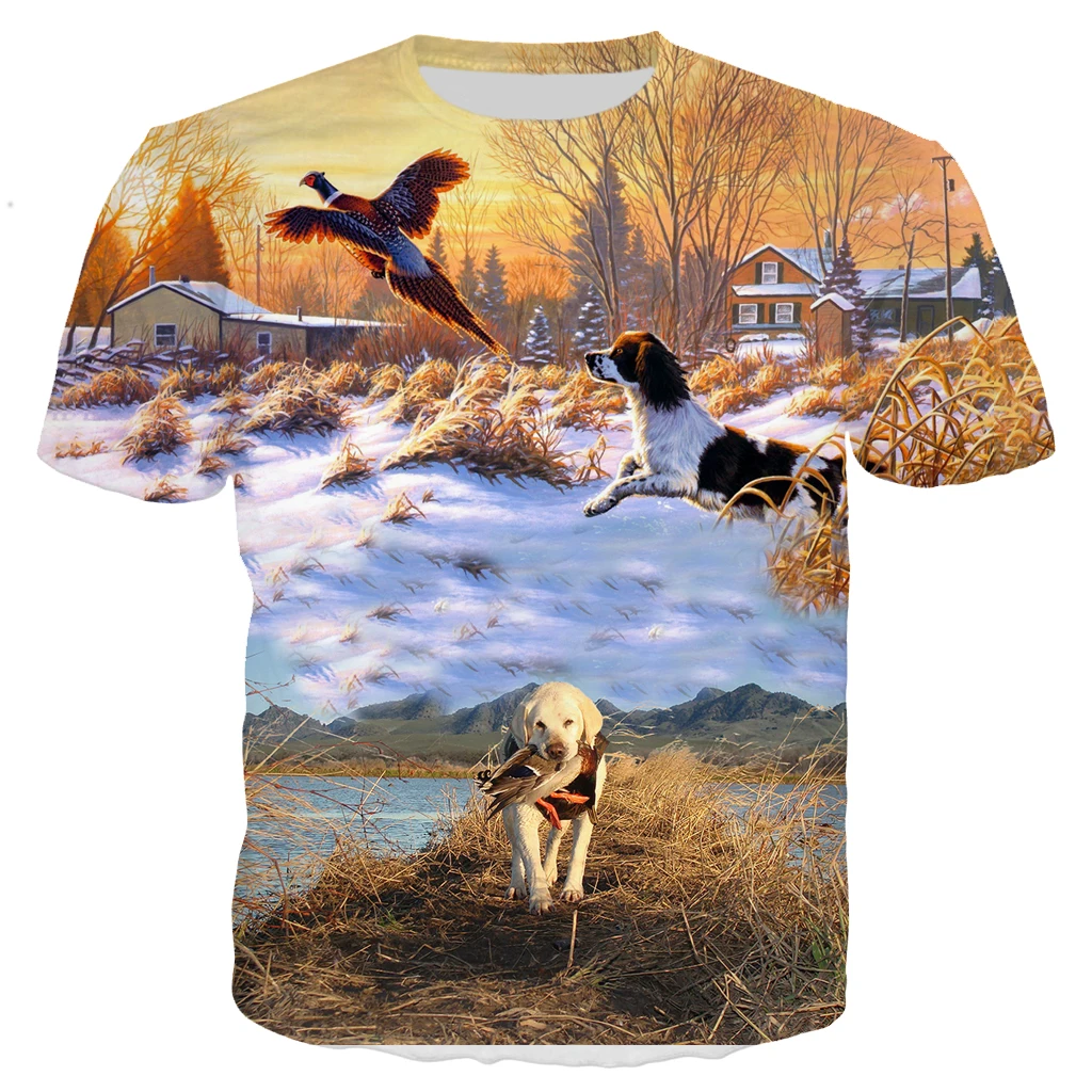 Забавная крутая футболка с 3D принтом в стиле Харадзюку для охоты кемпинга