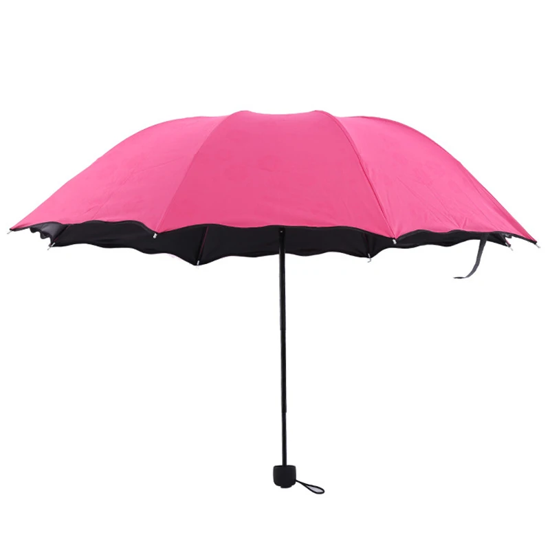Portable Mini Water Encounter Flowering Sunny Umbrella Lady UV Protection Solid Color Sun Windproof Travel | Дом и сад
