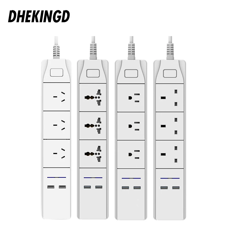 Wifi smart Power Strip with Universal/UK/US/AU 3Socket 2USB Charging Station Work withAlexaGoogleHomeAssistant UK/AU/EU/ISAPlugs