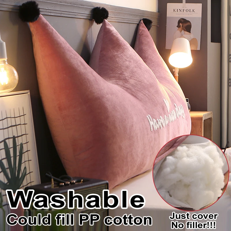 Высококачественная Роскошная простая розовая наволочка для кровати без