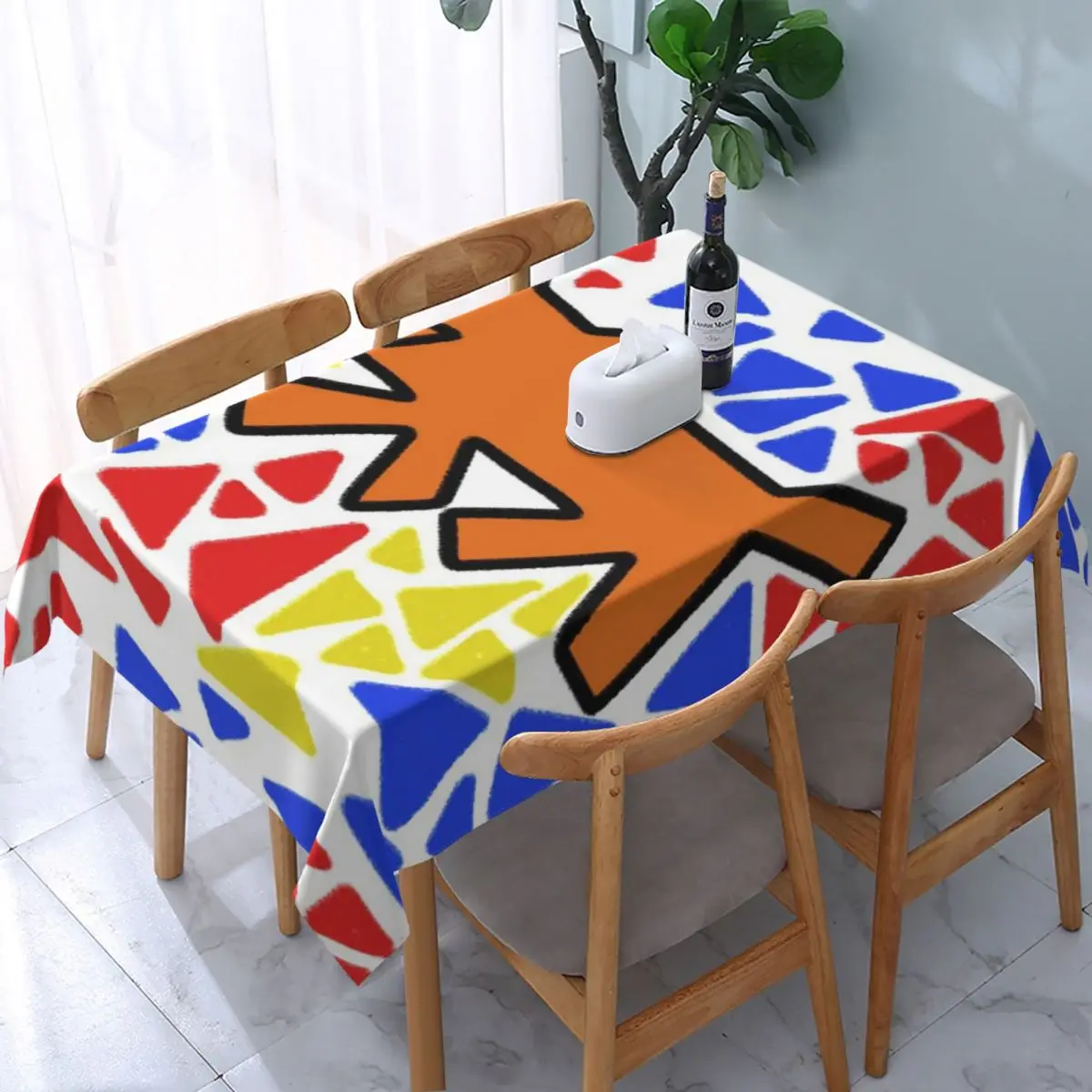 Водонепроницаемая скатерть Keith Cat домашнее украшение вечерние прямоугольная для