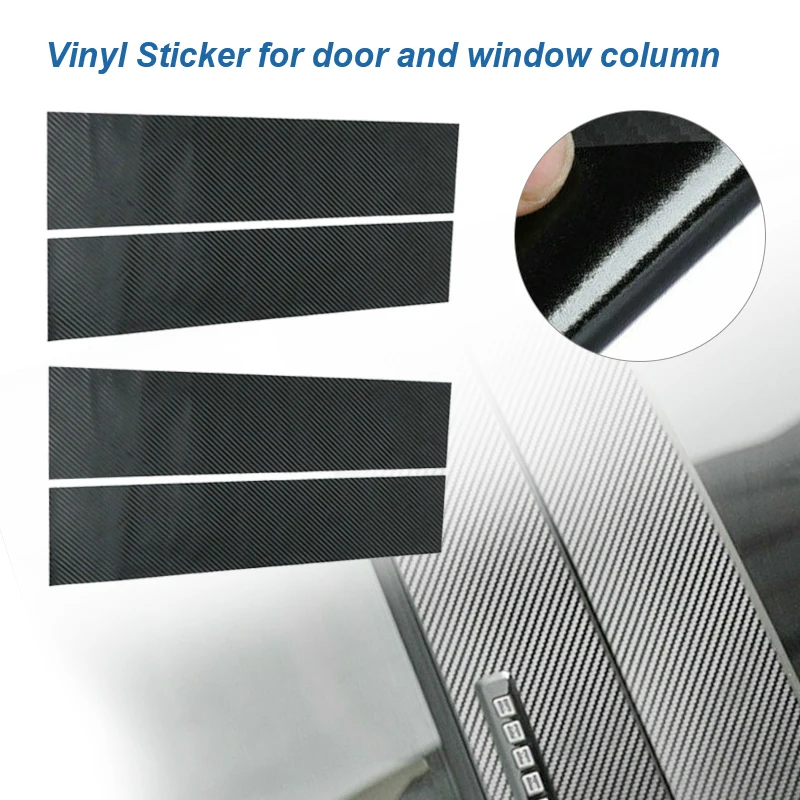 

Car Vehicle Door and window pillar vinyl sticker carbon fiber sticker For Ford F150 2015-2021