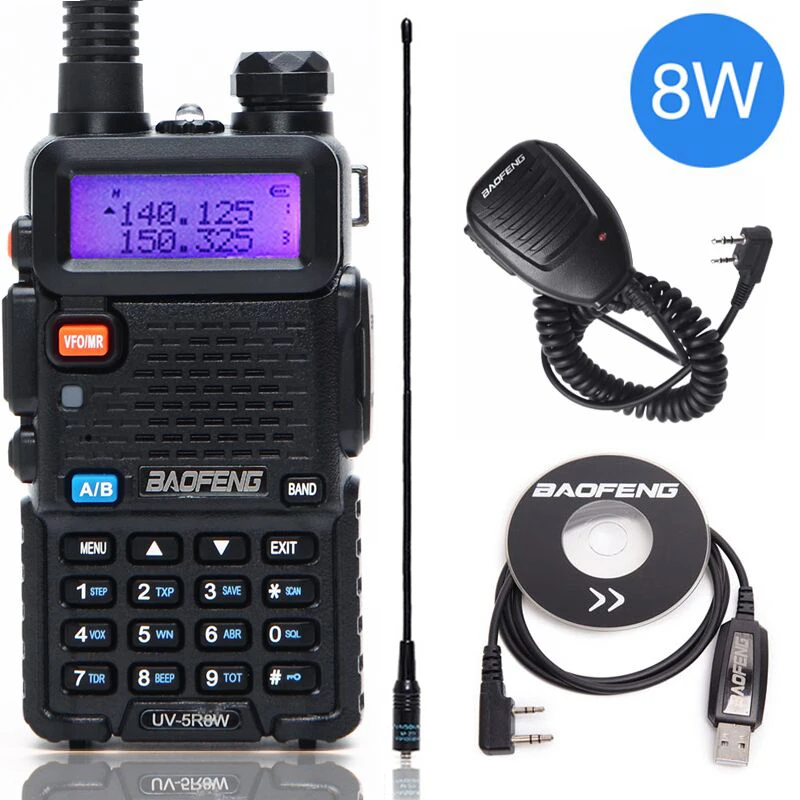 Baofeng UV-5R 8 Вт Высокая мощная двухсторонняя рация 8 Вт CB Ham портативная рация 10 км дальность Pofung UV5R для охоты