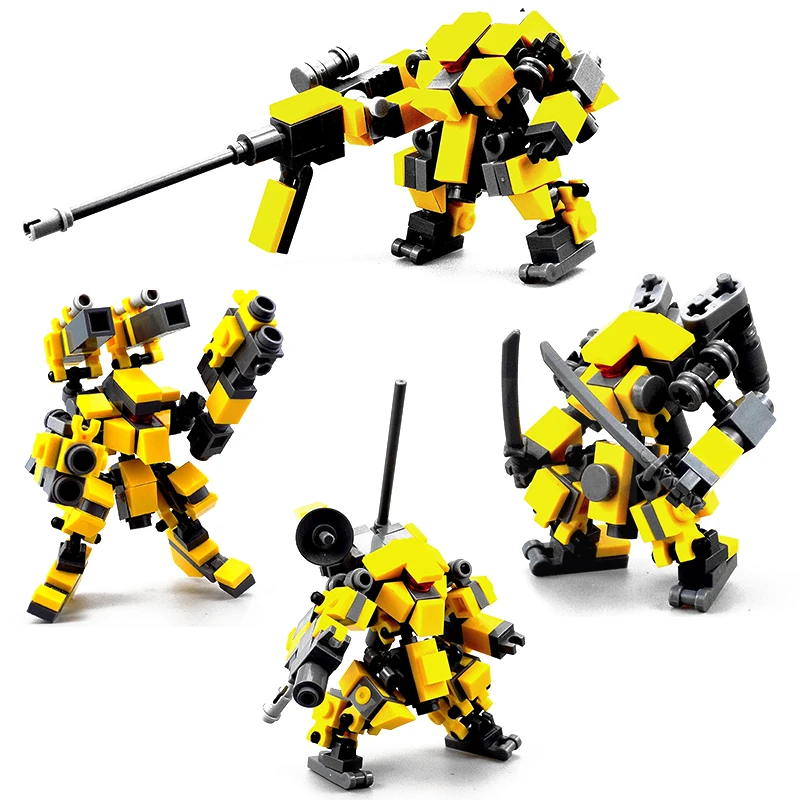 Mecha Warrior Robot Building Blocks Kids Toy Figure Model Kits Toys For Children Assemble Bricks Action Anime Soldier Dolls