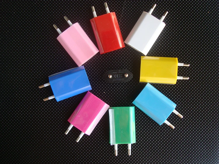 500 шт./лот белый высокое качество полный 1A ЕС USB настенное домашнее зарядное