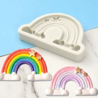 3d clouds rainbow hot air balloon silicone fondant molds chocolate cake baking decorating tools plaster aromatherapy mould