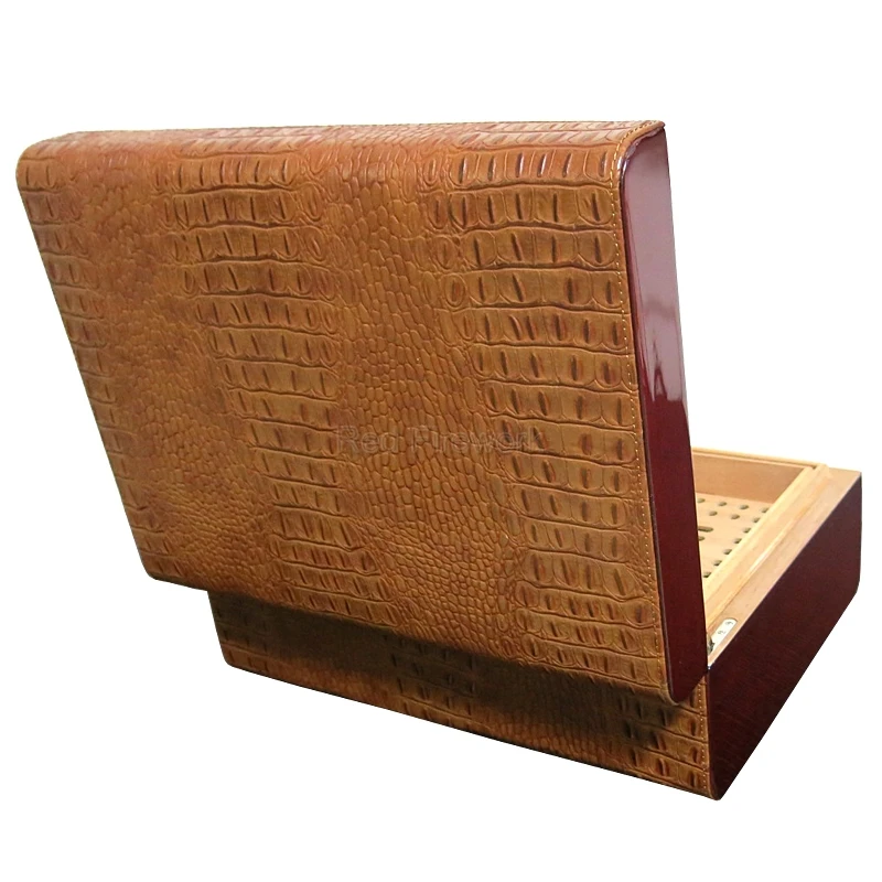 COHIBA черный/коричневый высокого Класс из крокодиловой кожи дерево кедра с