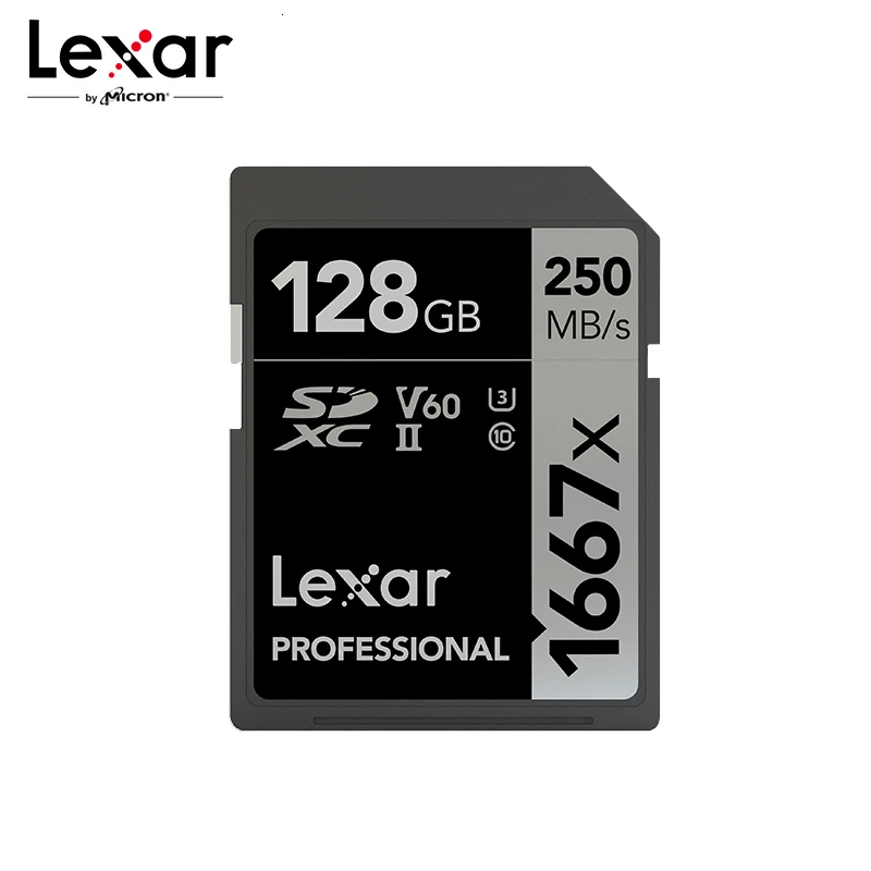 Карта памяти Lexar 1667X V60 250 МБ/с./с флеш карта 64 Гб 128 ГБ 256 UHS II U3 SD SDXC C10 для 3D 4K HD