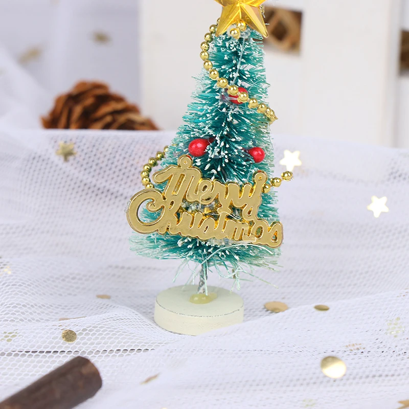1: 12 DIY Christmas Tree Small Pine Mini Trees Placed In The Desktop Home Decor Dollhouse Kids Gifts | Игрушки и хобби