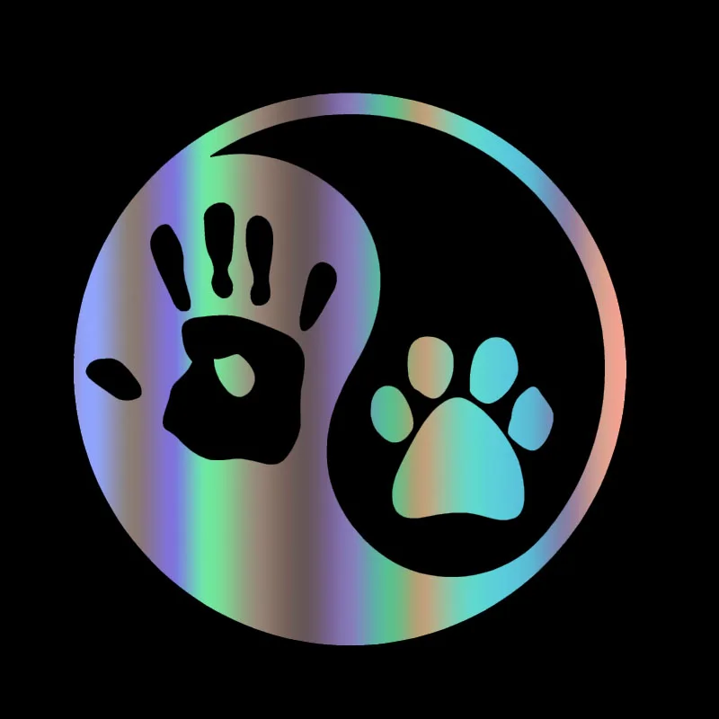 

40750 # наклейки на авто Инь Ян Человеческая рука Собачья лапа водонепроницаемые наклейки на машину наклейка для авто автонаклейка стикер этикеты винила наклейки стайлинга автомобилей украшения на бампере автомобиля