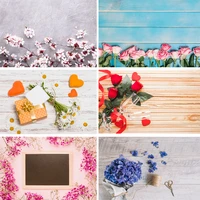 vinyl custom photography backdrops flower and wooden planks theme photography background 200212su 003