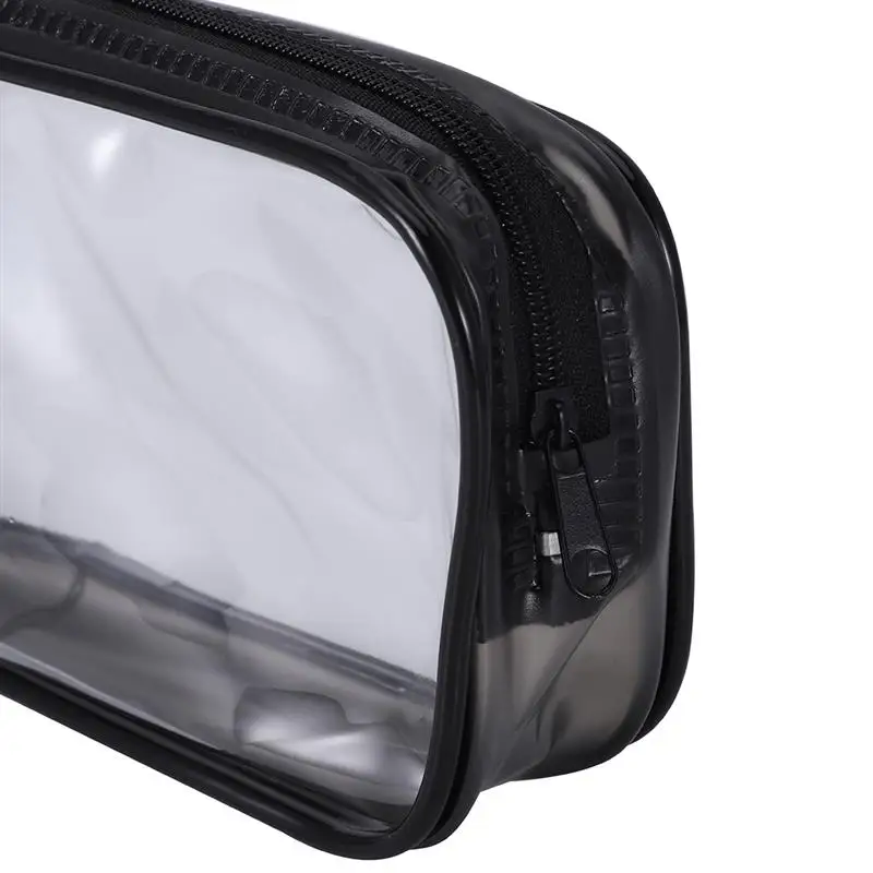 

Clear Pencil Case PVC Zipper Pen Bag Portable School Student Stationery Storage Pouch