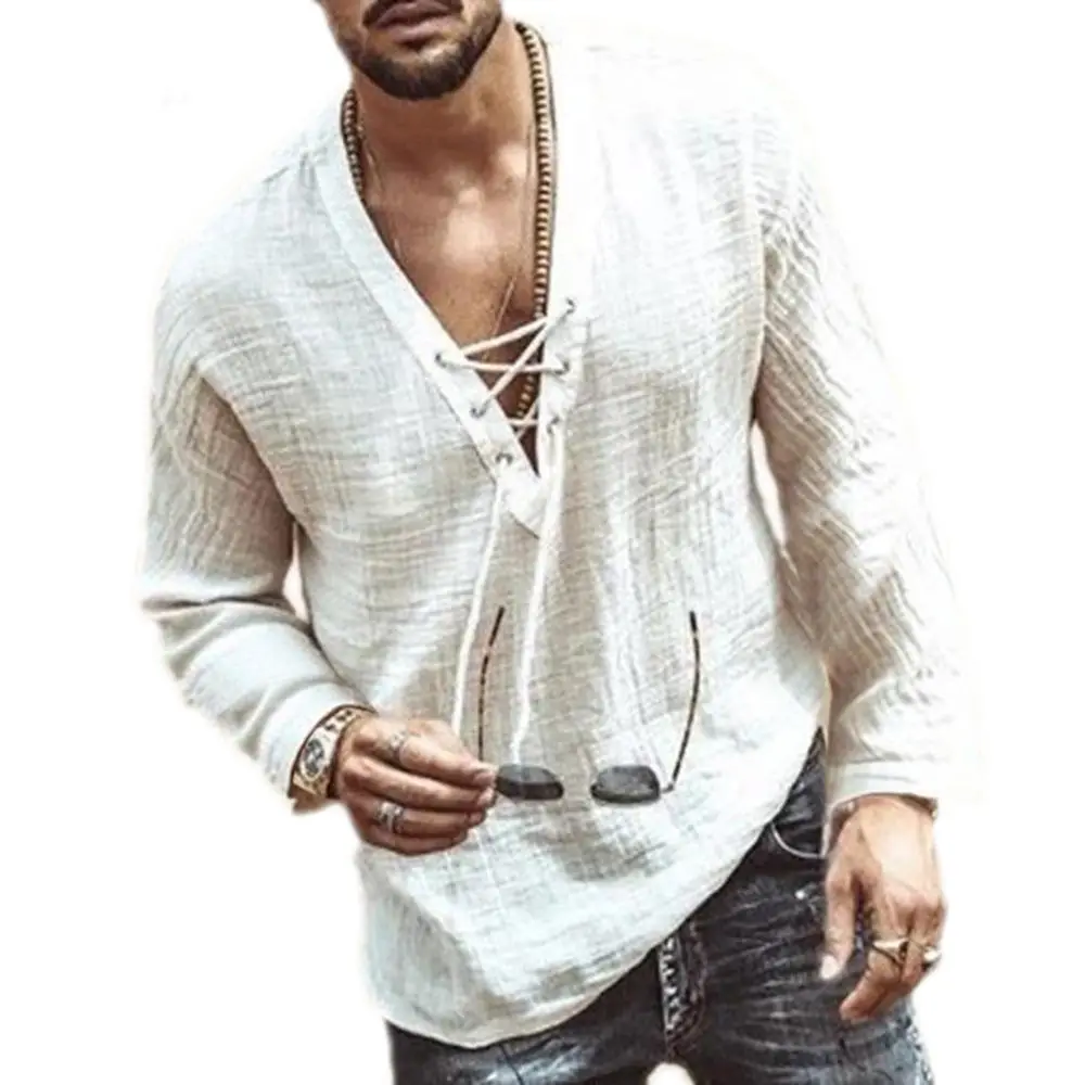 

2020 new men's breast tie corns medium sleeve T-shirt
