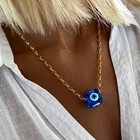 Женское и мужское ожерелье с подвеской сглаза