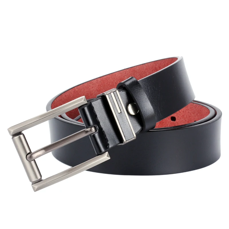 Ремень мужской кожаный Классический роскошный пояс с пряжкой язычком подходит