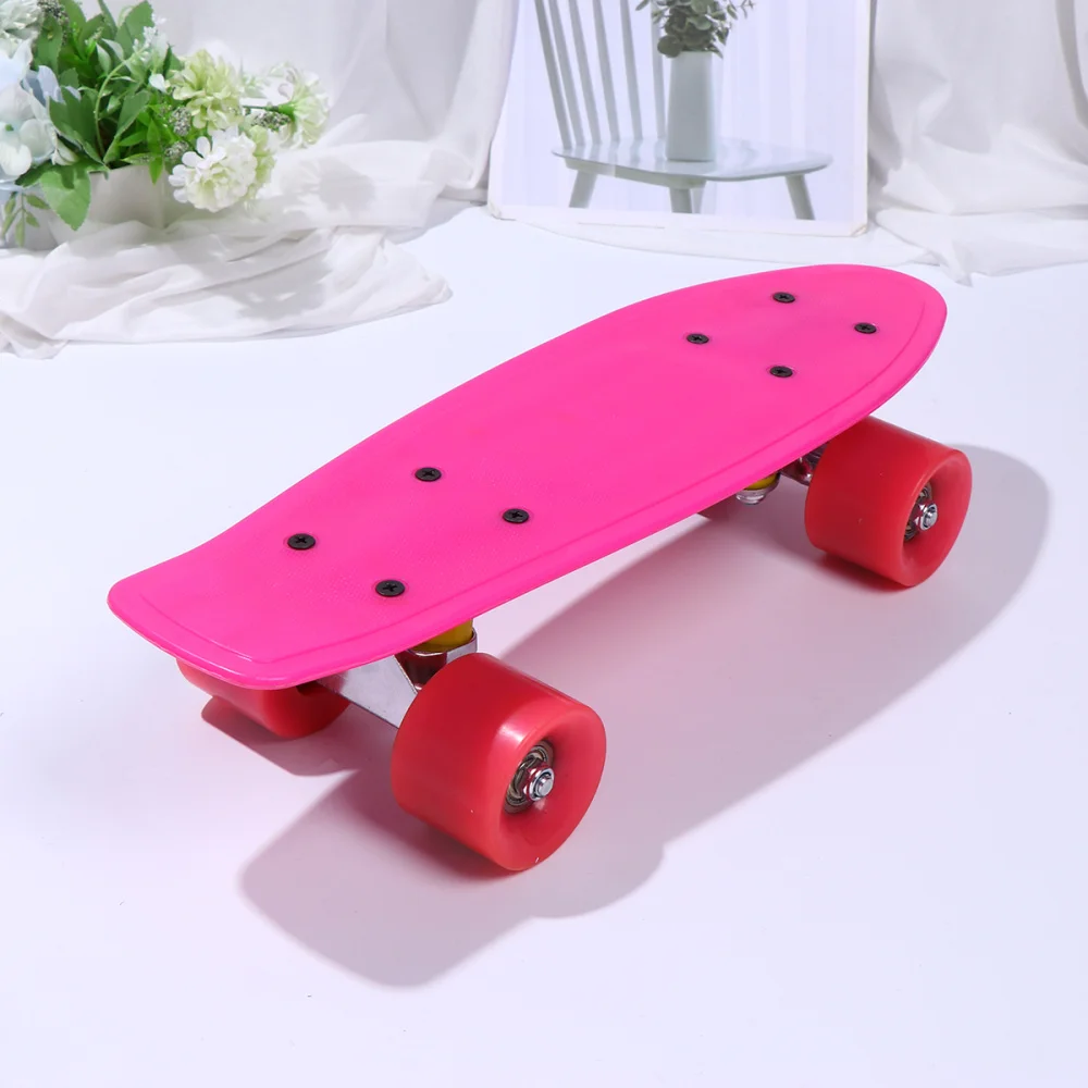 

1PC 42CM Skateboard Four-wheel Scooter Outdoor Skateboard for Children Kids (Sky-blue - Wheel Color for Random)