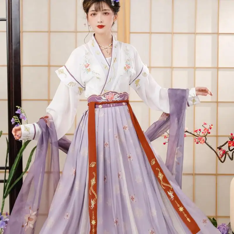 

Костюм женский демисезонный в китайском стиле ханьфу, 3 шт.