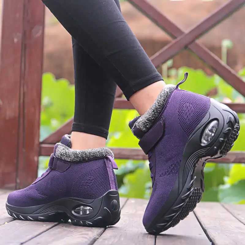 Женские нескользящие кроссовки высокие кеды на платформе повседневные ботинки