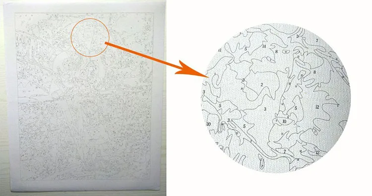 Рамка рисунок картина сделай сам по номерам девушка настенное искусство
