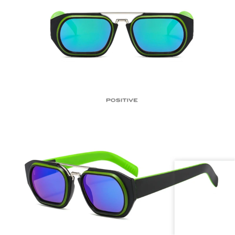 Новинка 2022 прямоугольные Солнцезащитные очки Мужские двухцветные маленькие