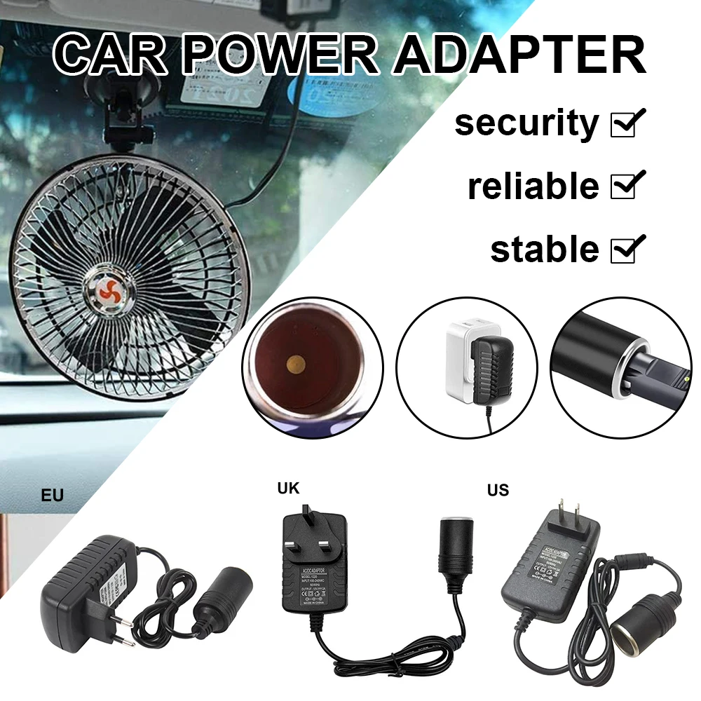 

Universal 220V-240V AC to 12V DC Car Lighter Power Adapter Wall Plug Socket Converter Car Cigarette Lighter Charger