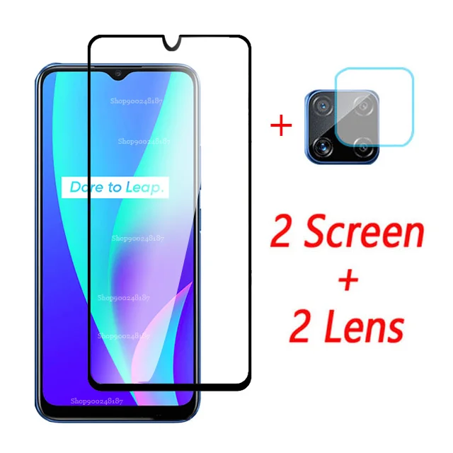 

Защитное стекло 4 в 1 для OPPO Realme C15, пленка защита для экрана камеры, закаленное