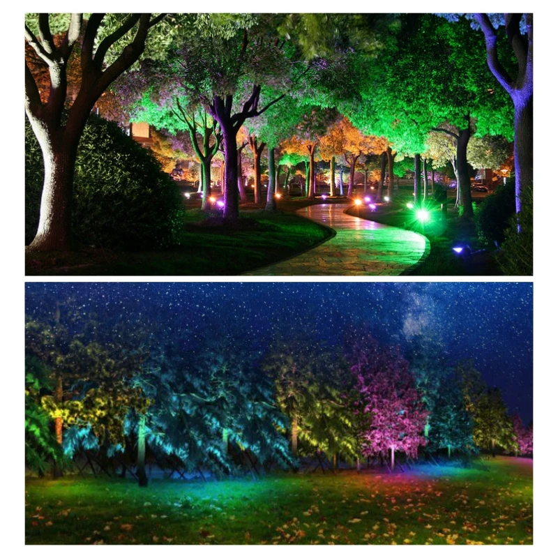 Outdoor RGB Flood Light Lamp 30W 50W 100W AC220V Garden Lighting Floodlight Waterproof Reflector Led Rgb Spotlight with Remote | Освещение