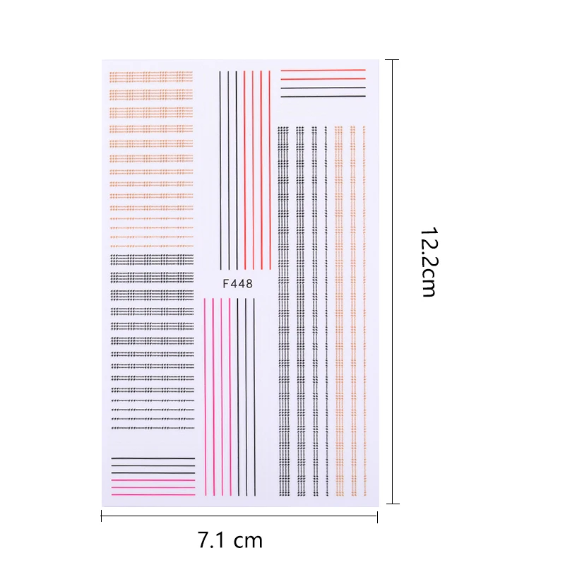 1 шт. полосатая Форма 3D наклейки для дизайна ногтей переводные DIY Дизайн