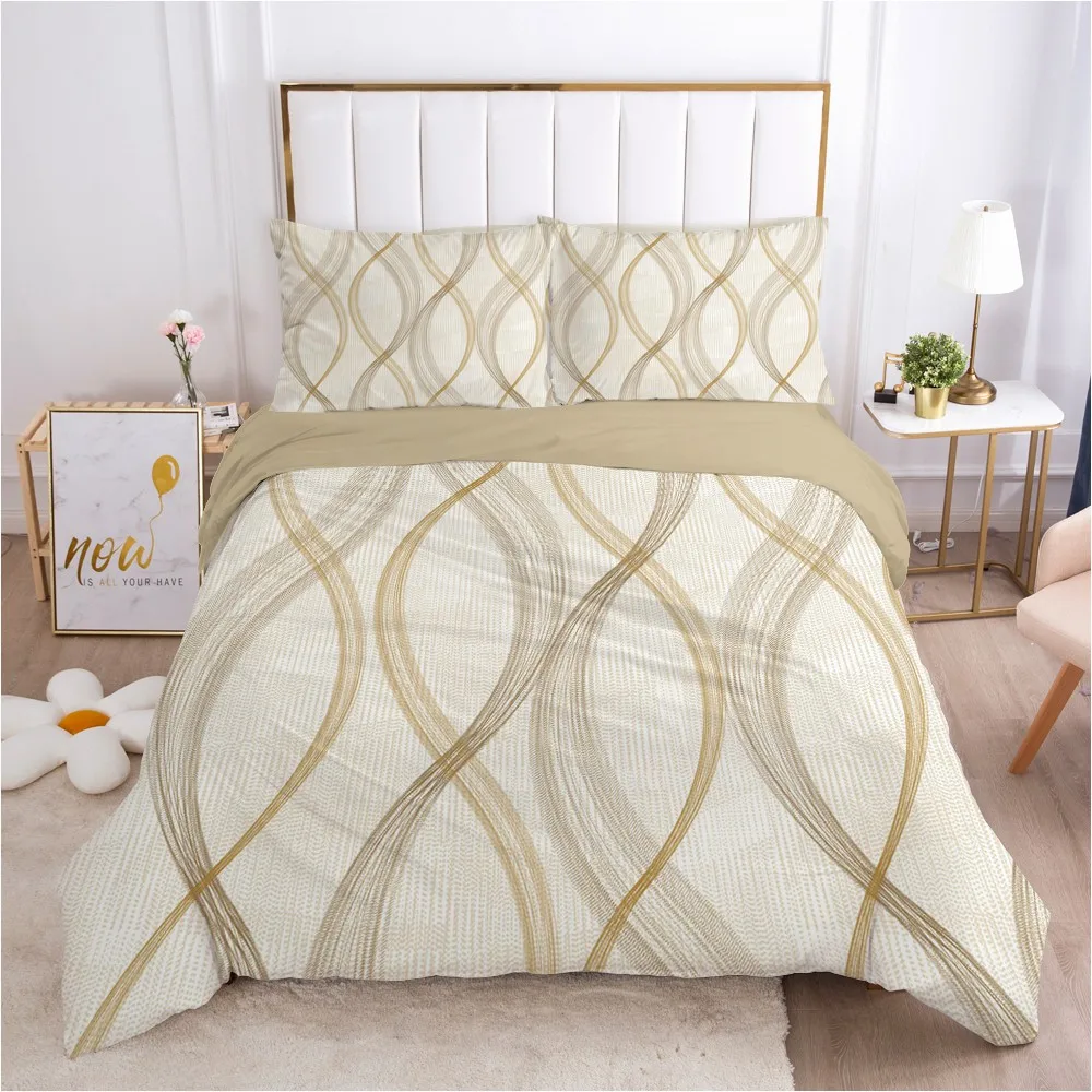 

3D Duvet Cover Set Beddings Comforter Covers and Pillow Cases Full Twin Double Single Size Modern Style Design Custom Bedclothes