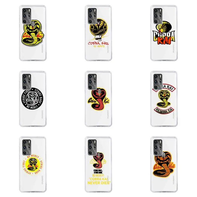 

cobra kai snake Phone Case For Huawei P40 P30 P20 Mate Honor 10i 30 20 i 10 40 8x 9x Pro Lite Transparent Cover