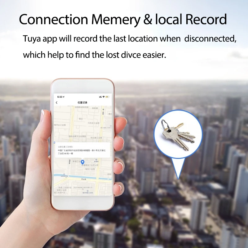 Смарт-ключ Tuya портативный беспроводной с Bluetooth и защитой от потери | Безопасность