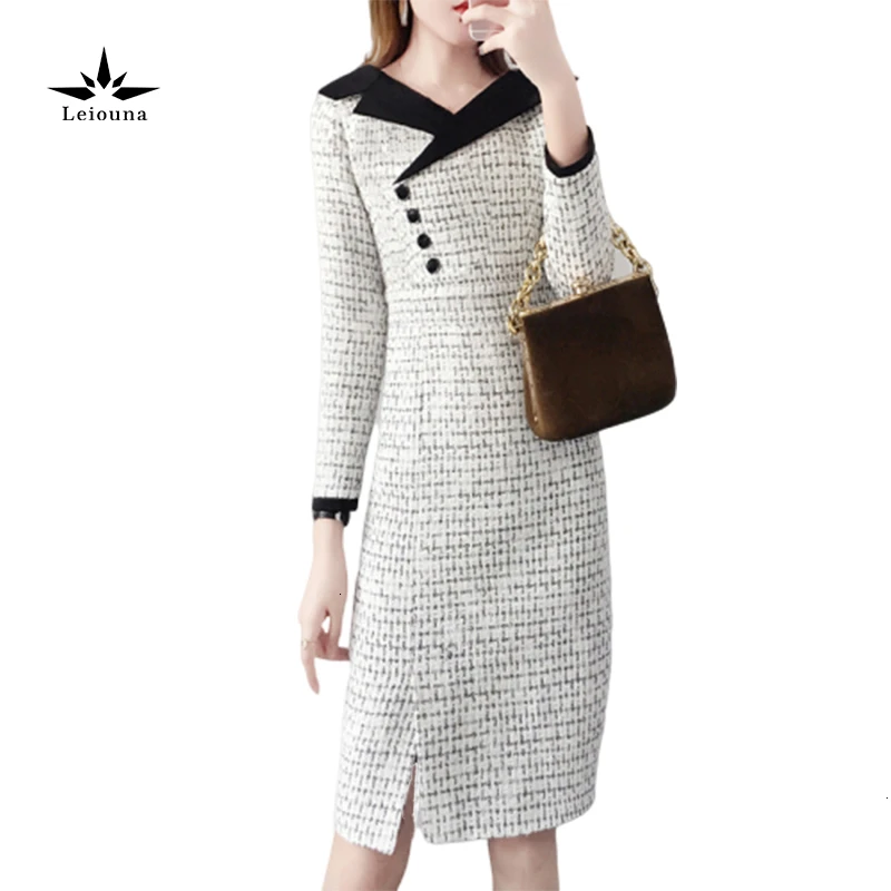 Платье карандаш с V образным вырезом длинным рукавом|Женские платья| |