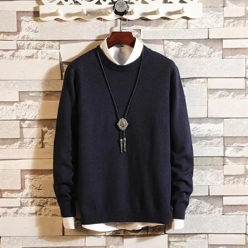 Navy 18 цветов кашемировые свитера мужские пуловеры осенне-зимняя одежда hombre pull homme hiver man свитера trui heren roupas мужской свитер - Цвет: Navy