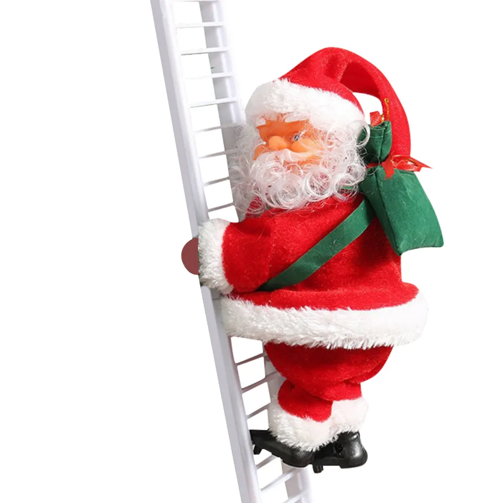 

Toys Christmas Decoration Santa Claus Electric Climbing Hanging Xmas Ornament Toys Funny New Year Kids Gifts Party Decor#T35