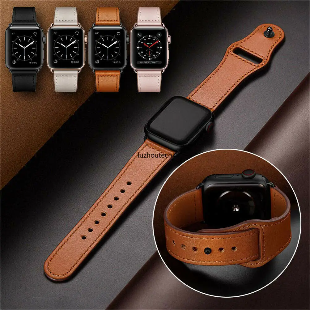 Ремешок из натуральной кожи для Apple Watch Band Series 4 3 2 1 38/42 мм роскошный кожаный