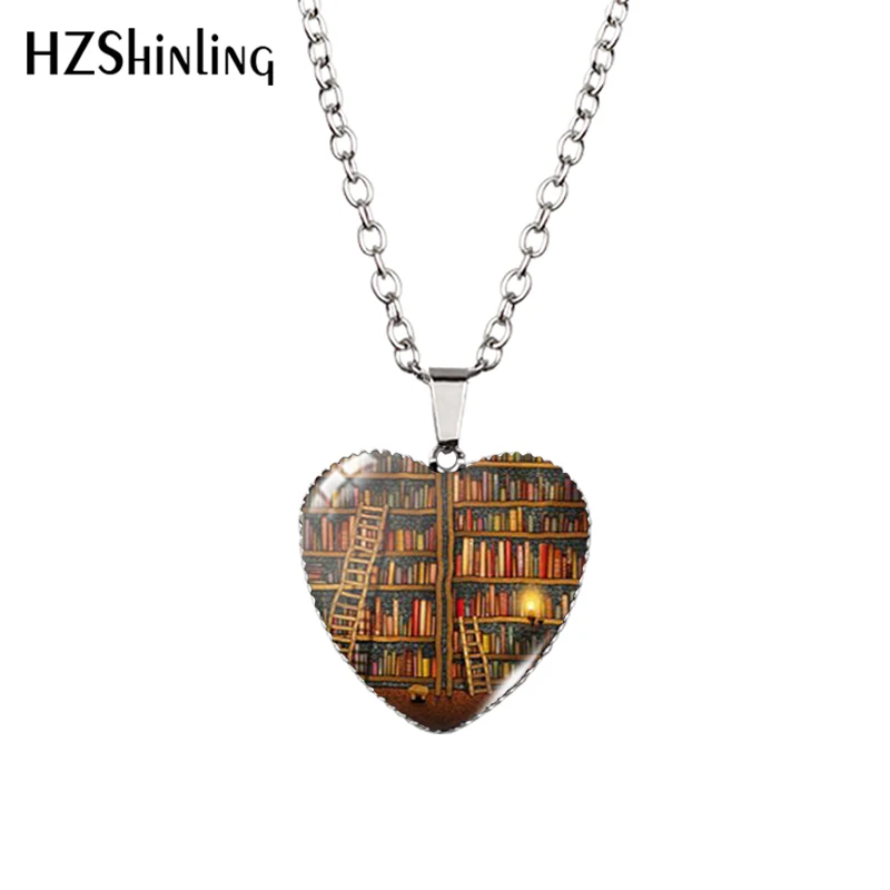 Новое ожерелье в виде сердца так много книг мало времени подвеска Книга с цитатой