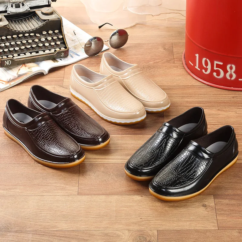 Сапоги Aleafalling мужские непромокаемые мышечная подошва садовые умные туфли для