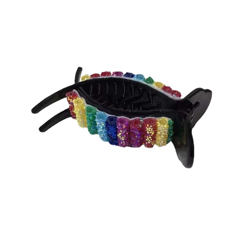

New Korean Rainbow Candy Hairpin Catch Clip Ponytail Magic Clip Women Bath Hair Clips Hair Accessories