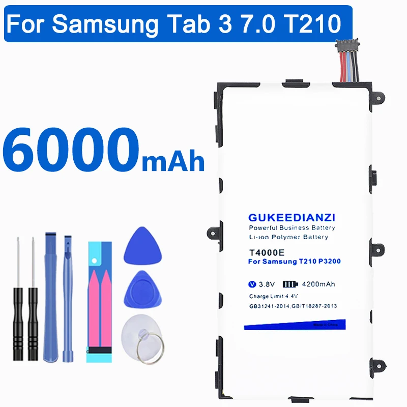 6000mA T4000E аккумулятор планшетных ПК для samsung Galaxy Tab 3 7,0 SM T210 T211 T215 GT P3210 P3200 Перезаряжаемые литиевые батареи