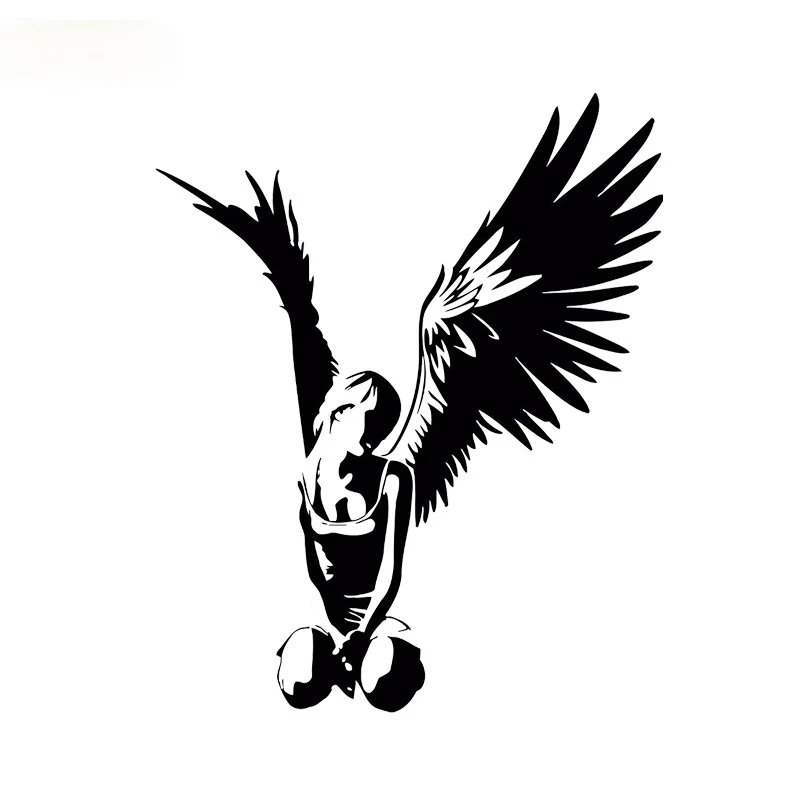 

Classic Design Beautiful Elegant Angel Car Sticker High Quality Covering The Body Sunscreen Scratch-Proof Sticker Kk14*12cm