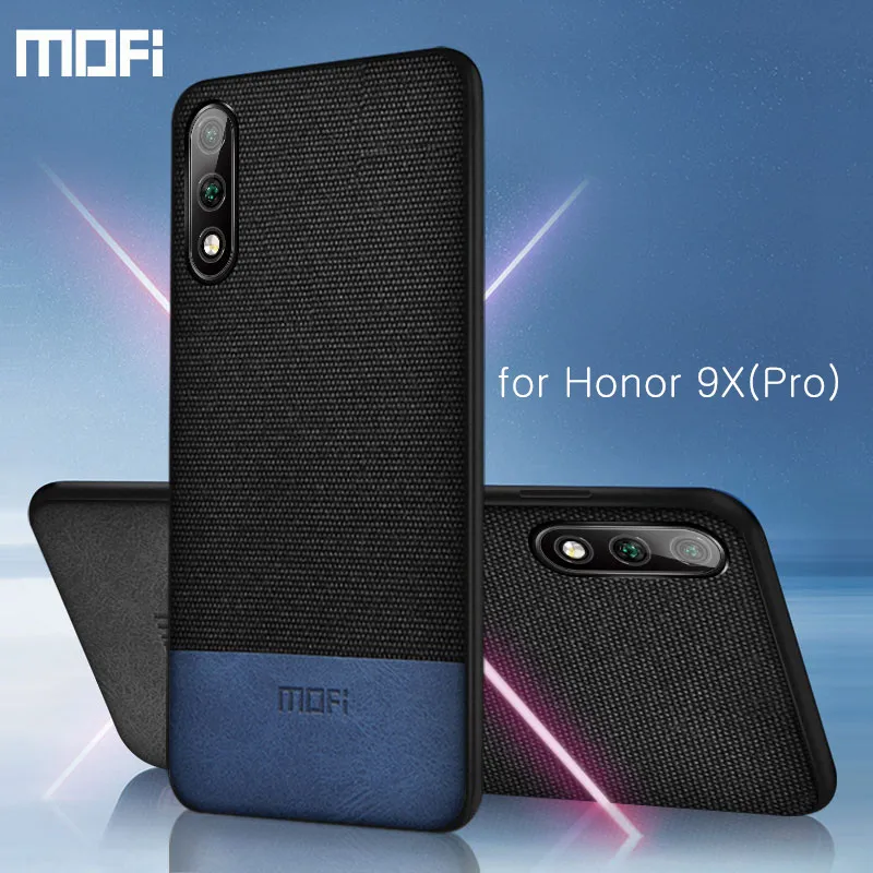 

for Huawei honor 9x case cover MOFi original honor 9x pro protective fabric silicone back capas coque honor9x shockproof cases