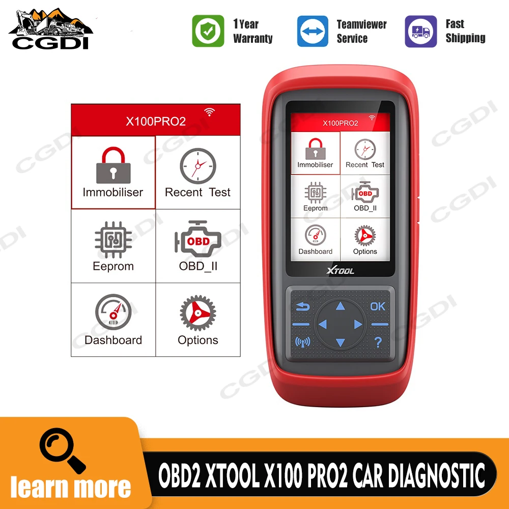 

Автомобильный программатор ключей диагностический сканер XTOOL X100 Pro2 с адаптером EEPROM поддержка регулировки пробега