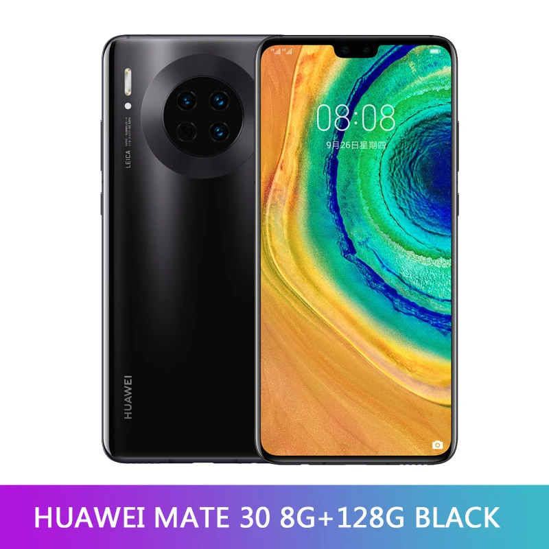 8GB 128GB Black huawei mate 30 8 ГБ ОЗУ 128 Гб ПЗУ Kirin 990 Android 10,0 6,6" FHD 2340X1080 40.0MP 40 Вт супер зарядное устройство смартфон - Цвет: 8GB 128GB Black