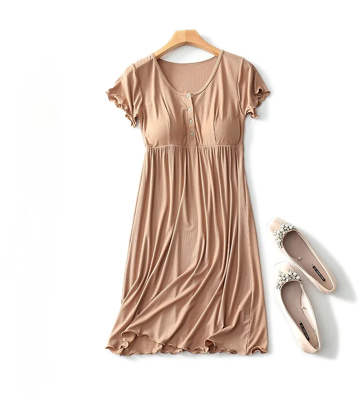 Полосатая хлопковая ночная рубашка для кормления 2018 летние платья беременных